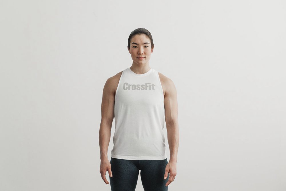 NOBULL Crossfit® High-Neck Tank Üstleri Bayan - Beyaz - Turkiye (EGP-309785)